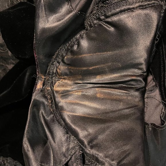 Scott‎ McClintock Vintage Velvet and Lace Maxi Dress Black 12 - Picture 6 of 6